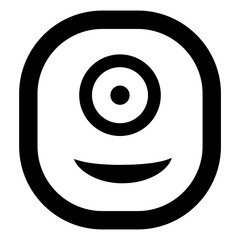 Cyclops Face Icon – Mythical Creature and Fantasy Symbol