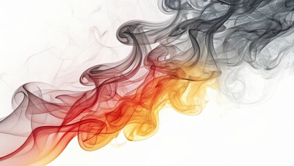 Fototapeta premium multi-coloured smoke on a white background