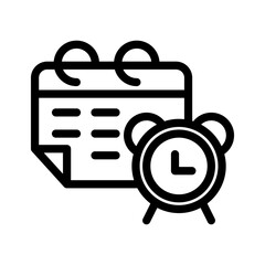 Obraz premium 11 schedule line icon illustration vector graphic