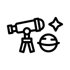 16 astronomy line icon illustration vector graphic