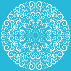 Pixel art pattern design for fabric and for all business