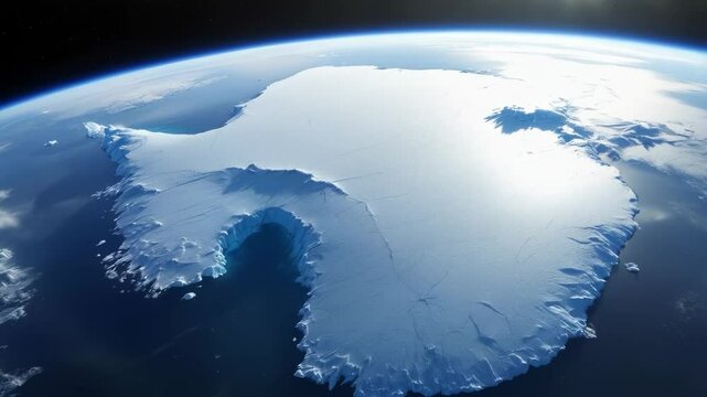 Antarctic Ice Shelf: A Breathtaking Aerial View