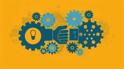 Obraz premium Embracing the future of digital transformation partnership, teamwork, and cooperation in business