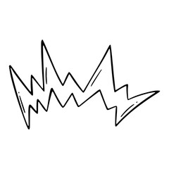 Comic Shock Effect Line Element with Dynamic Energy Burst