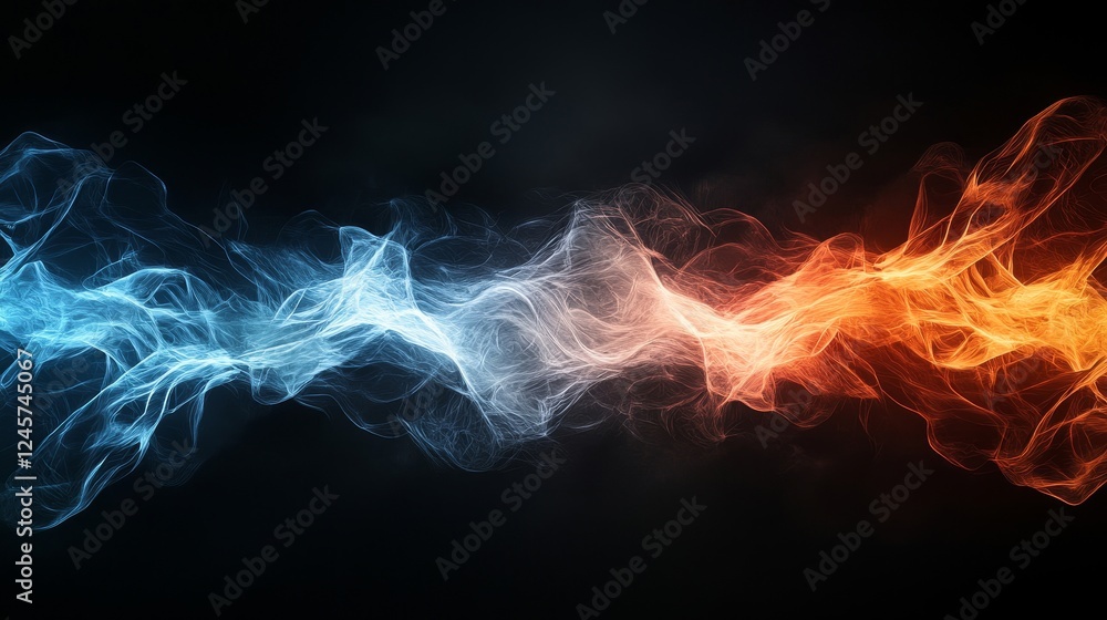 Poster abstract representation of neural spasms in motion