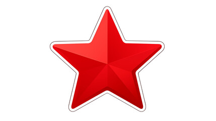 Obraz premium Stylized Three Dimensional Red Star Icon for Use in Various Creative Design Projects and Applications