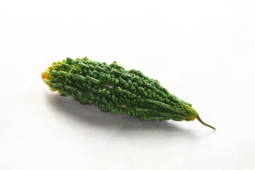 Raw green exotic tropical bitter melon