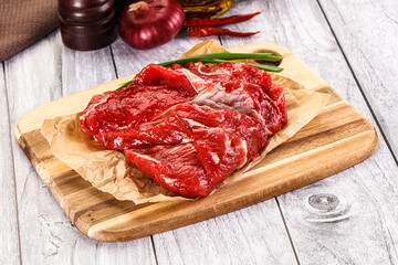 Raw beef meat for cooking