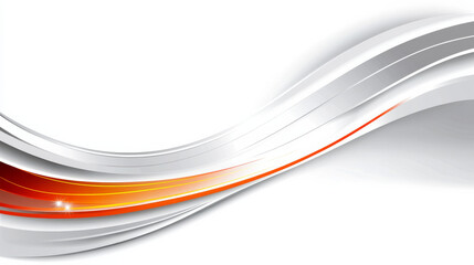 Obraz premium Abstract white and orange wave background design
