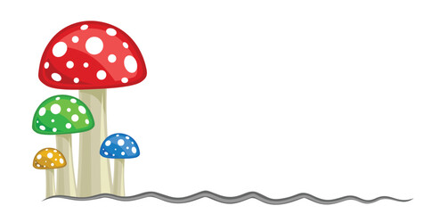 The symbol of color mushrooms. 
