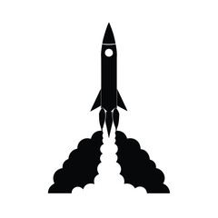 Fototapeta premium rocket on the moon