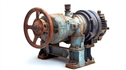 Vintage Industrial Machine with Rusty Details