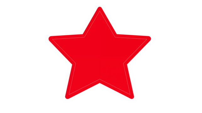 Vibrant Red Star Graphic Ideal for Backgrounds Logos and Decorative Elements in Design Projects