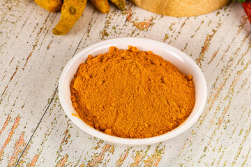 Tumeric curcuma powder for culinary