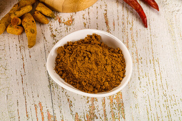 Indian cuisine - curry powder for culinary