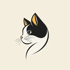 simple logo, cat, canvas, 2d, vectordesign 