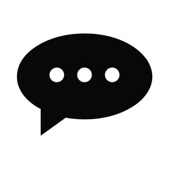 black and white speech bubble