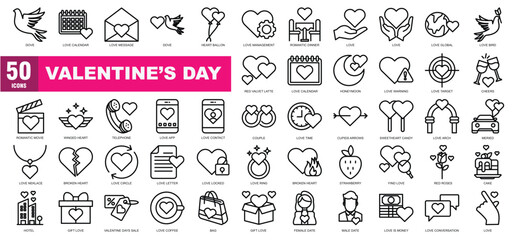 VALENTINE'S DAY ICON SET