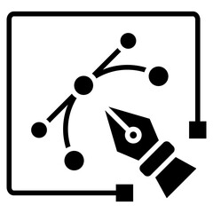 Graphic Design Glyph Icon