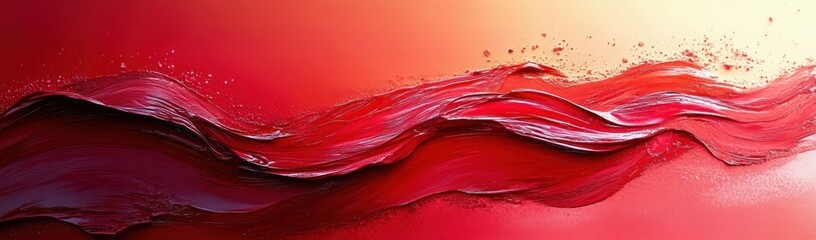 Bold Red Abstract Gradient Background for Dynamic Wide Banner Design