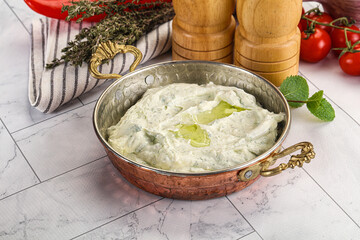 Greek feta dip with oil