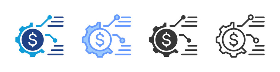 Asset Management icon set multiple style collection