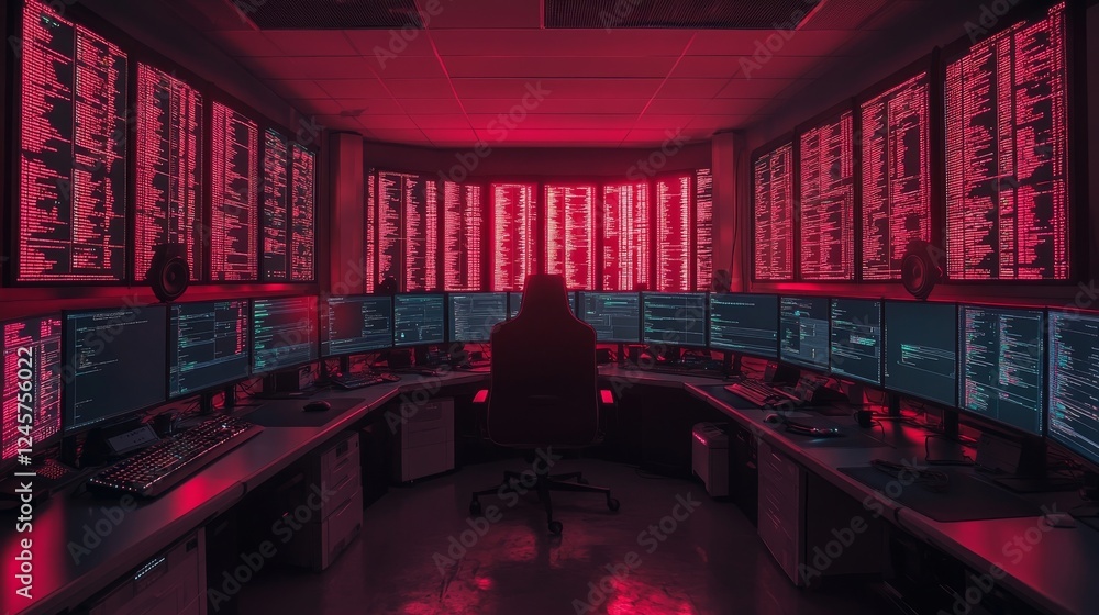 Poster cybersecurity command center: a glimpse into the heart of digital security