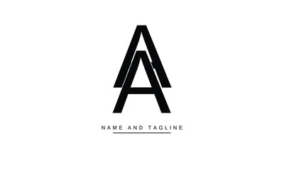 AA, AA Abstract Letters Logo Monogram