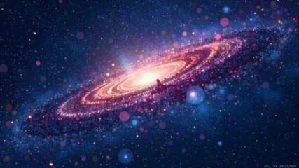 a huge galaxy in the vast space