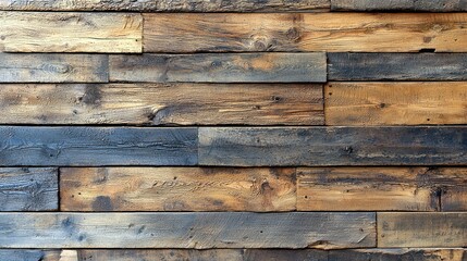 Rustic Wooden Wall Texture: Aged Brown Planks Background - Perfect for Interior Design