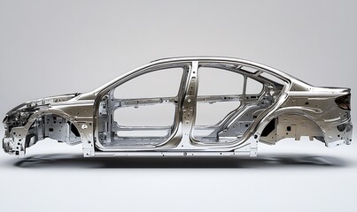 Sleek Automotive Chassis: Unveiling the Skeletal Structure of a Modern Sedan