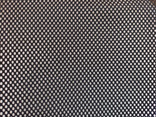 Black mesh fabric used for making clothes or bags.