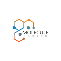 Molecule symbol logo template vector illustration design