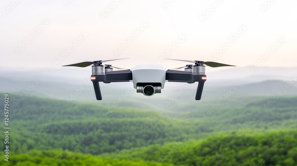 Poster Drone with Advanced Camera Features in Scenic View