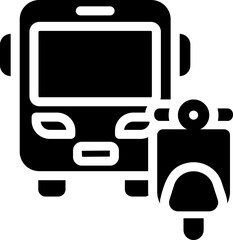 Motorcycle Traffic Glyph Icon