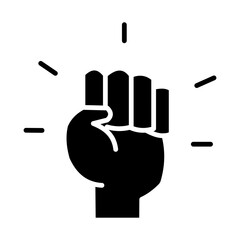 Obraz premium Simple Teamwork Glyph Icon for Business and Office Collaboration