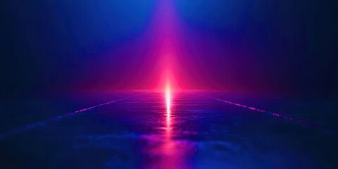 Obraz premium Blue and purple background with a red light