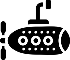 Submarine Glyph Icon