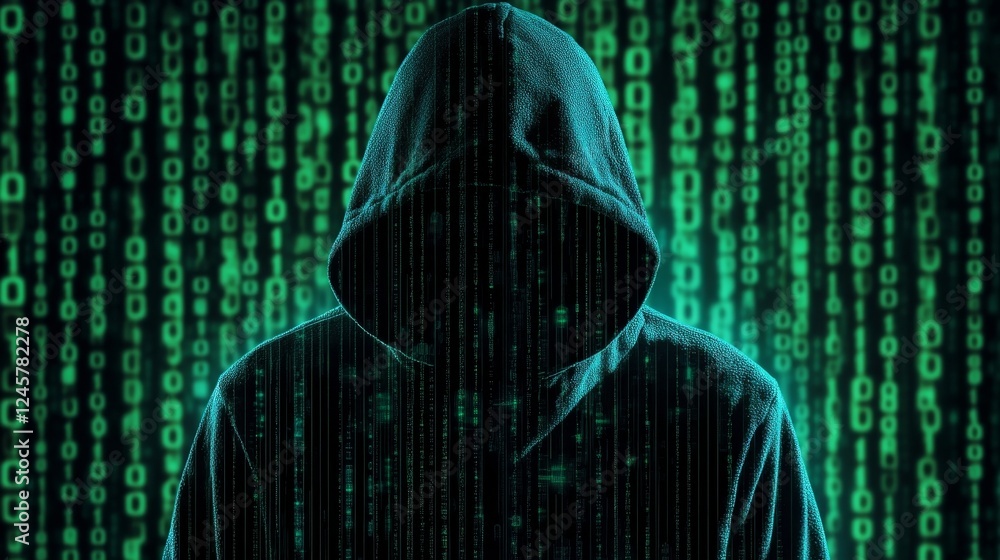 Poster mysterious hacker in the digital realm