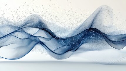 Contemporary Abstract Line Grid in Navy Blue on a Pristine White Background