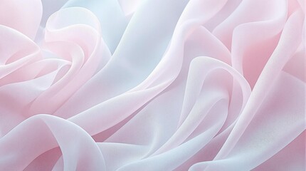 Obraz premium ethereal tulle dreams: layered fabric background in soft pastels for romantic designs, dreamy projects, and feminine presentations