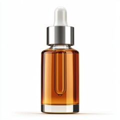 hair serum bottle with an anti-frizz formula, isolated on white