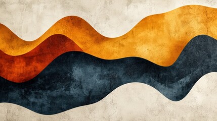 Obraz premium Organic Abstract Shapes in Neutral Earth Tones on a Natural Background