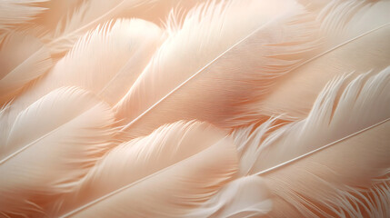 Fototapeta premium A mix of feather background and aesthetic soft style with beige color.
