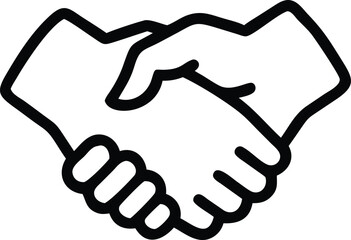 Fototapeta premium Handshake icon, business handshake icon, free handshake icon , handshake icon vector