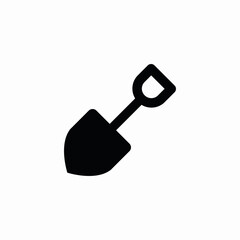 shovel dig garden tool icon vector sign
