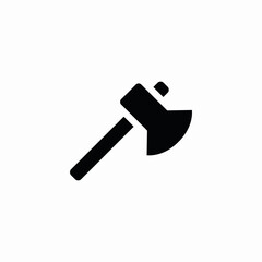 axe tool cut wood icon vector sign
