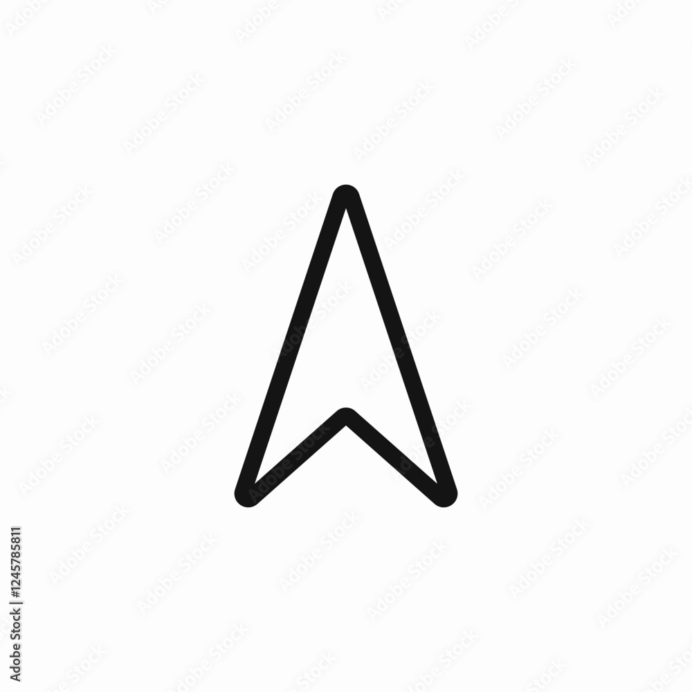 Poster navigation arrow pointer direction icon vector sign