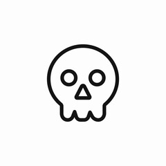 skull danger death warning icon vector sign