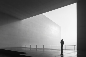 Businessman Shocked Discouraged Regret Solitude Stress Overwork Failure Contemplation